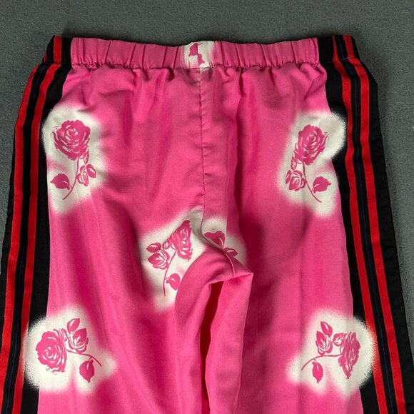 Victorias Secret XS Satin Pajama Lounge Pink Rose Stripe Sides Pull On Sleep Pan - Picture 8 of 8
